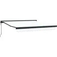 vidaXL Uitschuifbare luifel Wit 300 x 250 x 165 cm Stof en Metaal