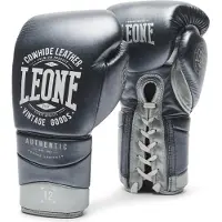Leone1947 Authentic 2 Leather Boxing Gloves Grijs 16 oz