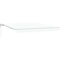 vidaXL Uitschuifbare luifel Wit 400 × 300 cm Stof en Aluminium