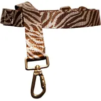 DOGGUO Zebra Leash Bruin&Beige - Hondenriem - 200x2.5 cm