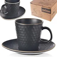 Orion Espresso Kopje met Schotel TEA TIME Zwart 95 ml Vaatwasmachinestandisig