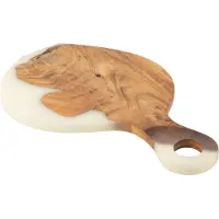 J-Line snijplank Modern - hout/epoxyhars - naturel/wit