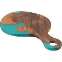 J-Line snijplank Modern - hout/epoxyhars - naturel/blauw