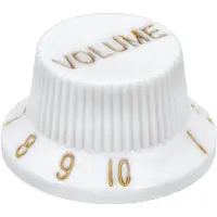 Fazley 10633 potmeterknop voor gitaar wit