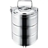 Orion - Thermische Stalen Menażka - 3 Lagen - 3x1,1 l - Handvat