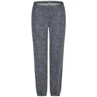 Louise Dames pyjama set lang katoen donkerblauw/wit gestipt
