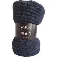 Mica Decorations Mica Charlene Fleece Plaid 180x130 cm – Zacht Woondeken – Donkerblauw