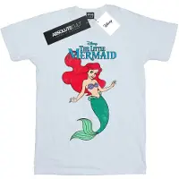 Disney Meisjes De Kleine Zeemeermin Lijn Ariël Katoenen T-shirt (Wit)