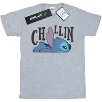 Disney Meisjes Lilo en Stitch Chillin Katoenen T-Shirt (Sportgrijs)