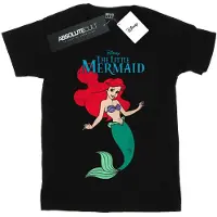Disney Meisjes De Kleine Zeemeermin Lijn Ariël Katoenen T-shirt (Zwart)