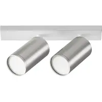 Maytoni Plafondlamp Eetkamerlamp 2 vlammen aluminium zilver wit verstelbaar
