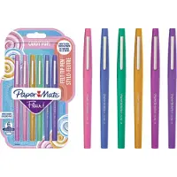 Paper Mate Flair-viltstiften | Medium punt (0,7 mm) | Diverse Candy POP-kleuren | 6 stuks