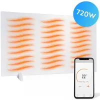 Silvergear Infrarood Verwarmingspaneel Premium - Elektrische Verwarming met App - WIFI - 720W - Wit