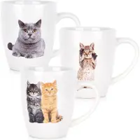 Excellent houseware Bekerset katten 3-delig 220ml
