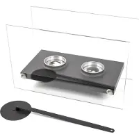 Zolta Bio ethanol brander - tafelhaard - 36x18x22cm - gehard glas