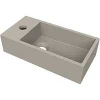 Arcqua Fontein Flair 36x18x9 cm met Kraangat Links Mat Klei