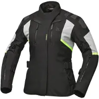 Modeka Striker III damesmotorfietstextiljas, zwart/lichtgrijs, maat 34