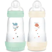 Mam Vissen Groen Beige Fles