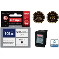 ActiveJet AH-901BRX inkt (vervangt HP 901XL CC654AE; Premium; 20 ml; zwart), Hoge (XL) opbrengst, Zwart, Pigmentinkt, 20 ml, 1 stuk, Verpakt per stuk