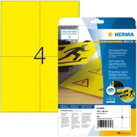 Herma 8032 weerbestendige folie etiketten A4 105 x 148 mm geel (100 etiketten)