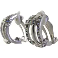 Behave - Oorclips - Zilverkleur - AB steentjes - Elegant avondstijl