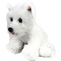 Bocalan Zittende Westie Terrier Knuffel 12 Cm