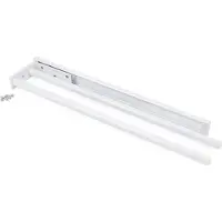 Emuca Handdoekenrek verlengbaar, 2 armen, 440 mm, Aluminium, Wit