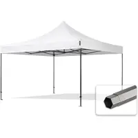 TOOLPORT 4x4 m Easy up partytent, PREMIUM staal 40mm, wit