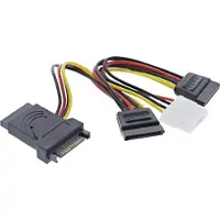 InLine SATA (m) - 3x SATA (v) en 1x Molex (v) splitter - 0,15 meter