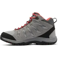 Columbia - Dames wandelschoenen - Redmond III Mid Waterproof Steam Red Coral voor Dames - Maat 6,5 US - Grijs