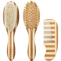 Meyco Kapset Bamboe Strip Natural/Walnut 3-delig