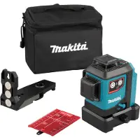 Makita Laser 12V CXT - 4 Horizontale lijnen en 4 Verticale lijnen 360 Rood - - zonder batterij, zonder oplader - tas - SK700D