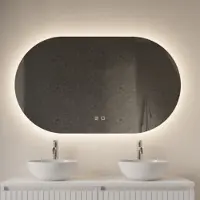 Gliss Design Badkamerspiegel gliss orion 70x120 cm horizontaal led incl. Verwarming
