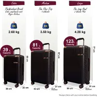 Infinity Leather Uitbreidbare Marron harde schaal 8 wielen reiskoffer
