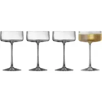Lyngby Glas Zero champagneglas coupe 26 cl 4-pack Kristal