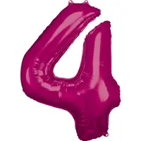 Amscan Folieballon 66 X 88 Cm Nummer 4 Roze