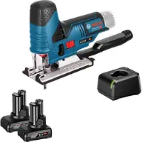 Bosch Accu Decoupeerzaag GST 12V-70 / 2x 4,0 Ah Accu + Lader