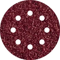 Wolfcraft 2069000 5 Disques Abrasifs Auto-agrippants Ø 125 Mm, Perforés, Corindon Grains 40