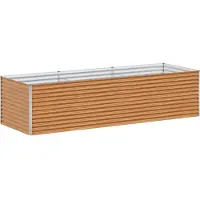 vidaXL Verhoogde plantenbak Lichtbruin 290 x 100 x 68 cm