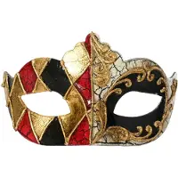 Décoris Masker polypropyln L16b10h9 cm rood/goud