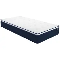Vente-unique Set 90 x 190 cm bedbodem met opbergruimte, wit + matras met pocketveren met ingebouwd dekmatras van 24 cm dik - ALTIER van YSMÉE