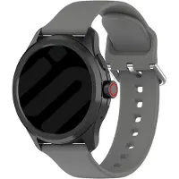 Strap-it Universele 24mm Siliconen Horlogeband geschikt voor TicWatch Pro 5 Enduro, Coros Nomad, Coros Apex 4 46mm, Garmin Venu X1 - Smartwatch & horloge - Donkergrijs