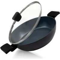 BE Living Hapjespan met Deksel - Ø 28 cm - Sauteerpan - Keramische Braadpan - Inductie Pan - PFAS Vrij Anti Aanbak - Delight series