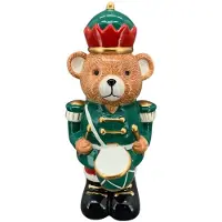 Exner Beeld Kerstdecoratie Beertje keramiek 22 cm groen