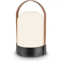 B.K.Licht Asa groot - Tafellamp Oplaadbaar - snoerloze lamp - dimbaar - kampeerlamp - 90 Lm - voor binnen en buiten - 14.5 x 13.5 x 24 cm - zwart