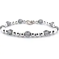 Heaven Eleven - meisjes - armband - 925 - zilver - sterling - Swarovski - 5mm - grijs