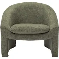 Vente-unique Fauteuil van groene stof OSSANA