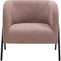 Vente-unique Roze stoffen fauteuil - BLINODA