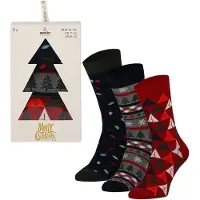 Apollo Heren kerstsokken giftbox 3-pack print