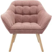 Vente-unique Fauteuil van roze gechineerde stof CASERTA